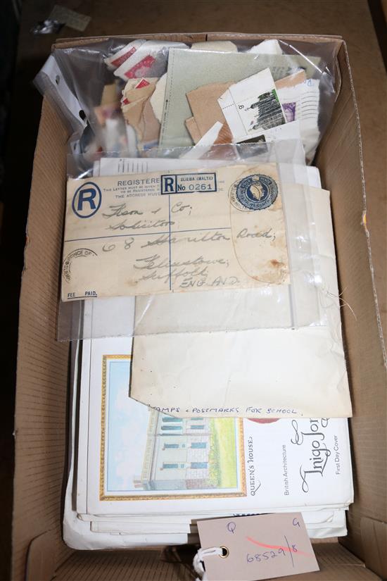 First Day Covers, 1970-1973 (50+), small stamp collection and postal history, inc a Maltese Registration 4d No. 0261